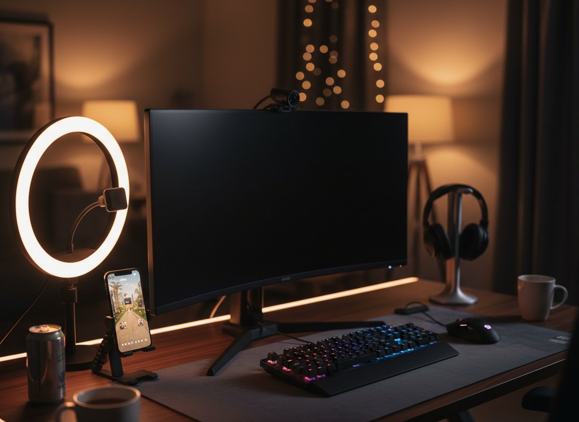 A clear webcam and readable scene make vertical clips look better.
