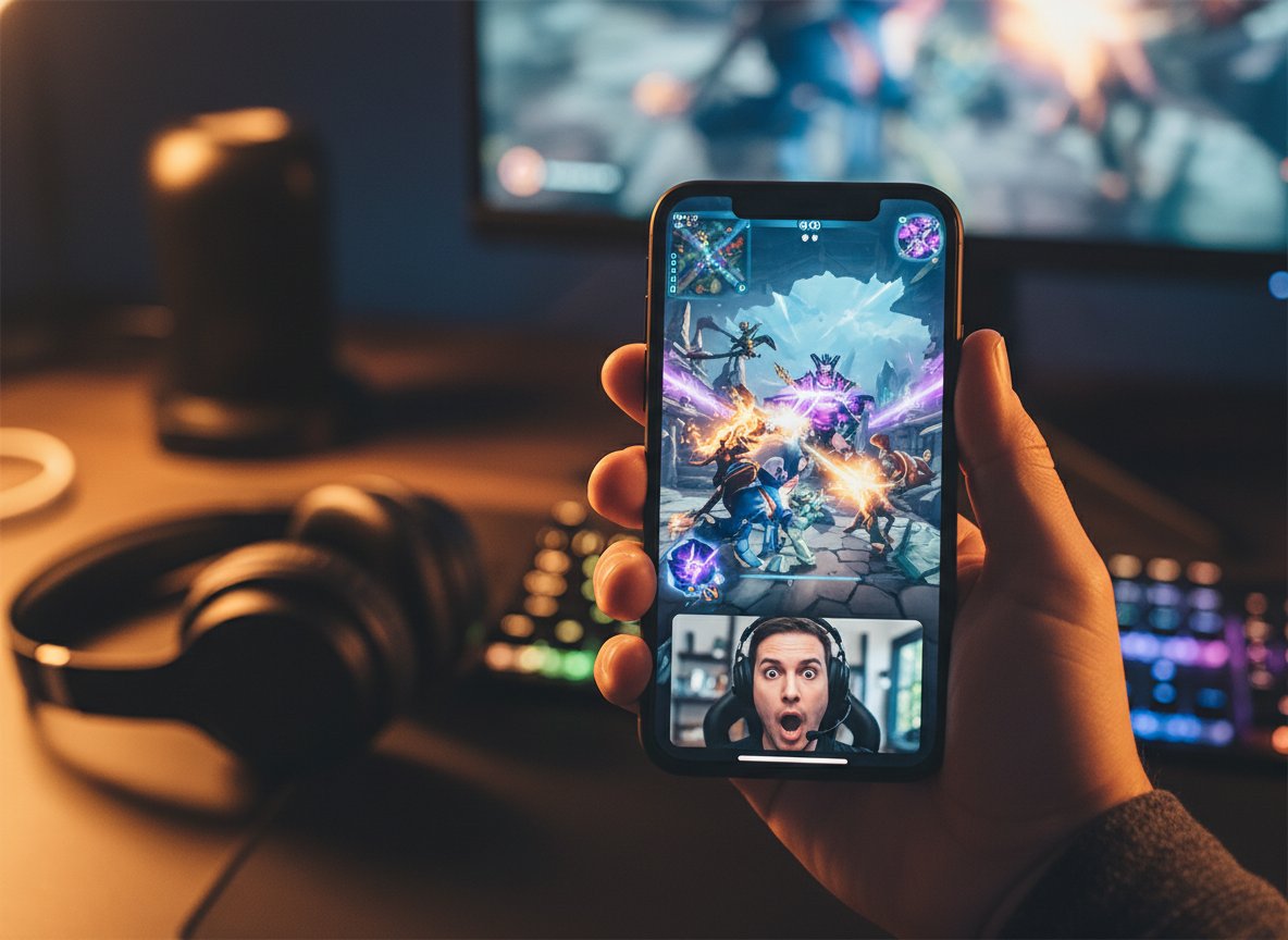 Vertical layouts put the gameplay on top and the reaction below.