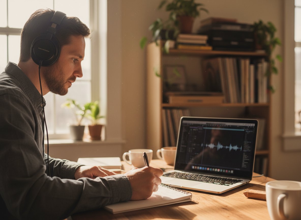 A single listening pass with a notepad is enough to build a shortlist.